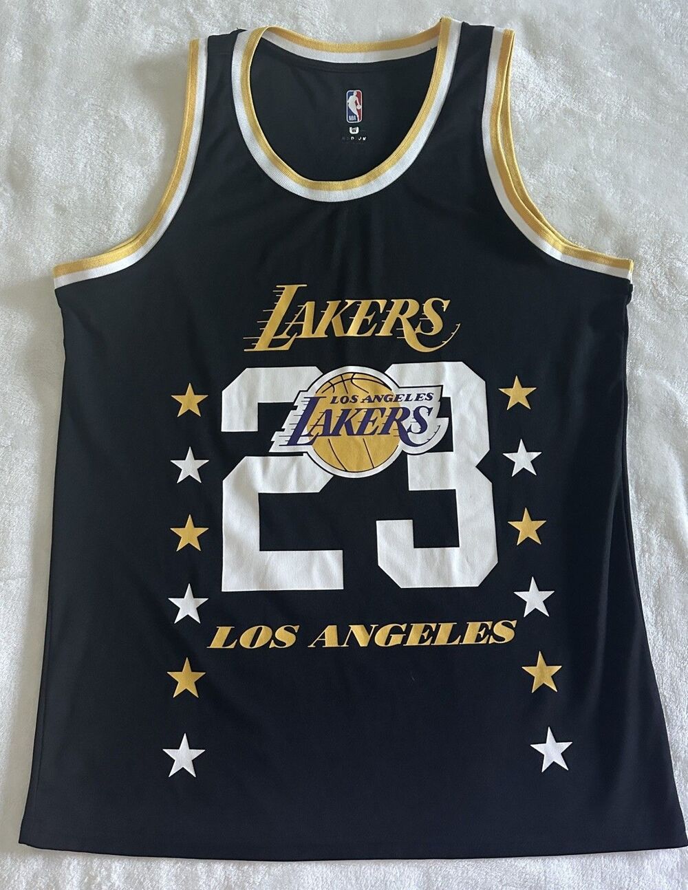 LeBron James #23 Los Angeles Lakers Unk NBA Stars Jersey Tank Top Mens Medium